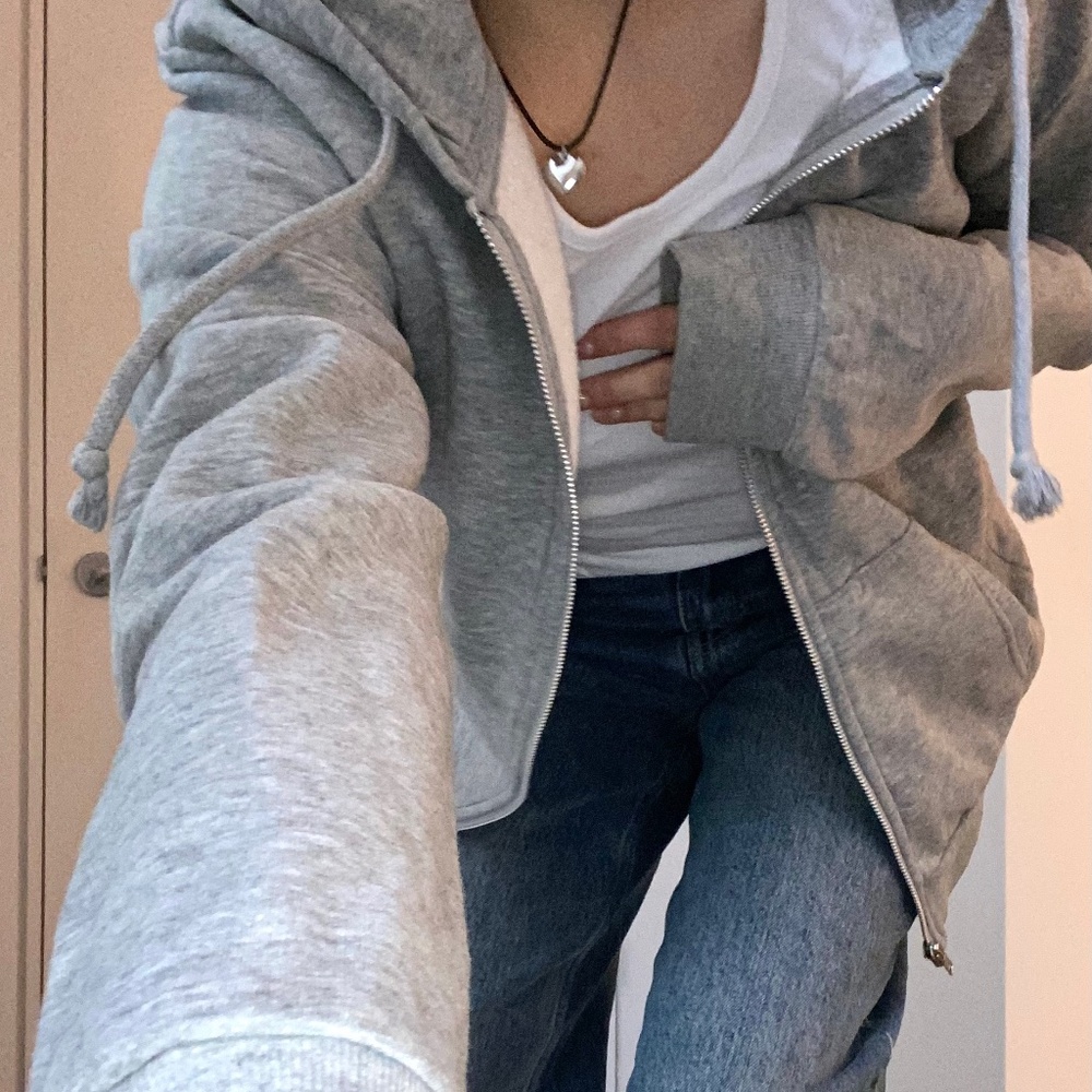 Grey zip up jacket